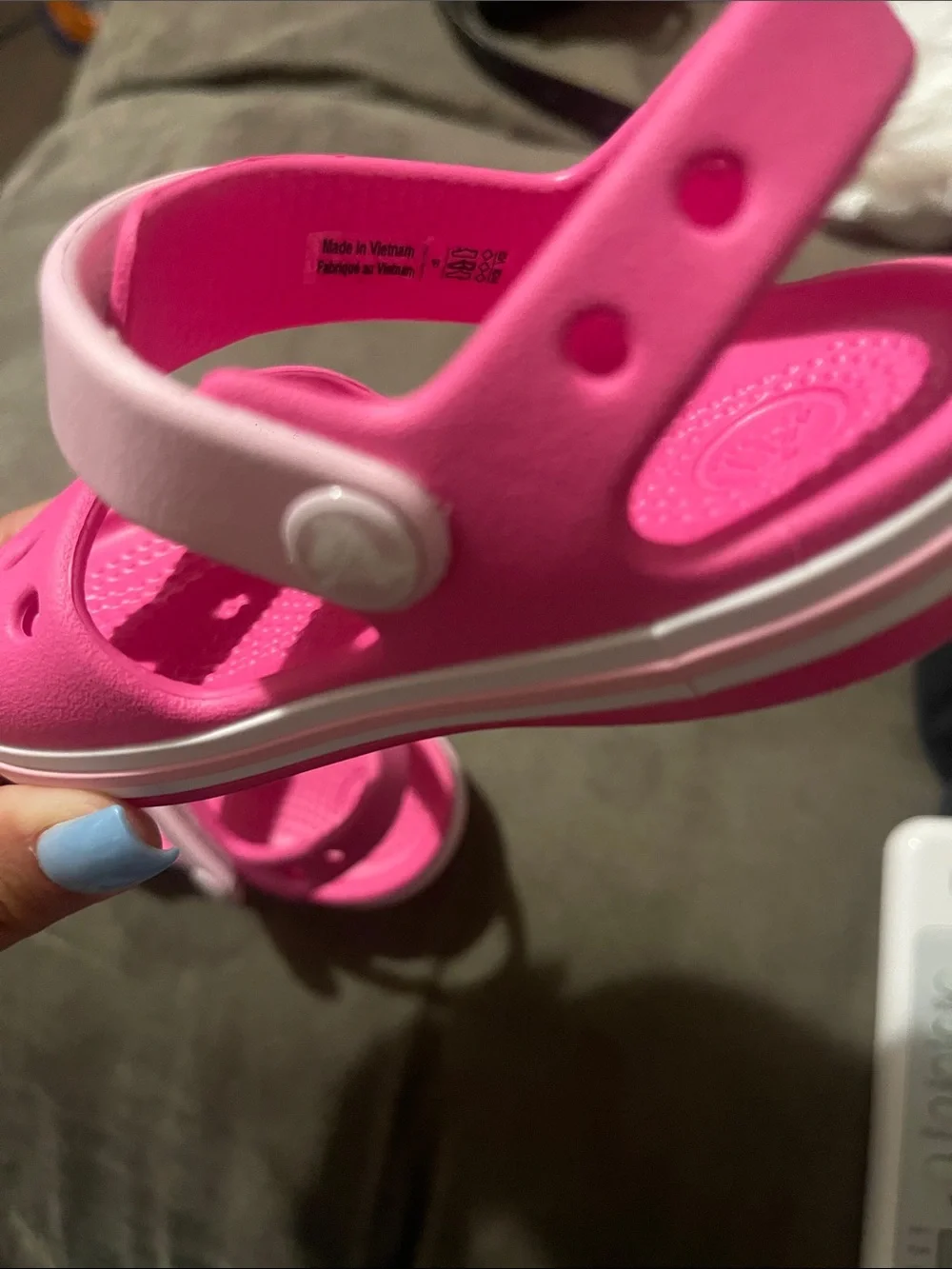 Crocs Kids' Pink Adjustable Strap Sandals Size C 6